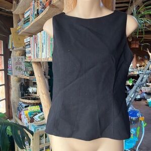 Laura Ashley wool blend brown zip up top